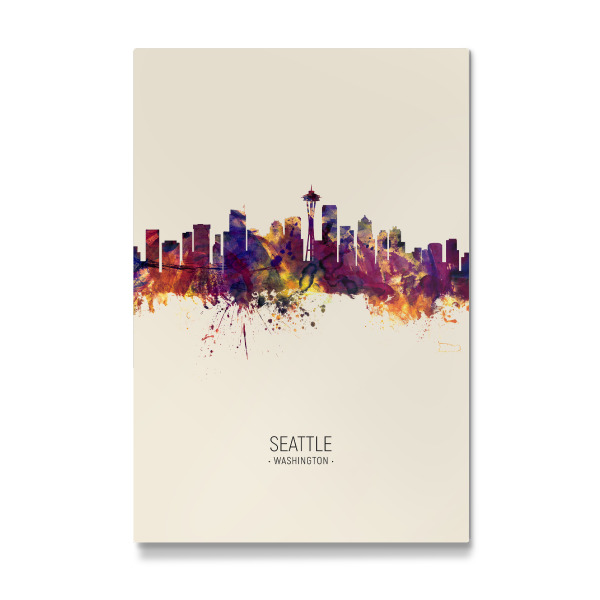 Galerie-Print "Seattle Skyline Beige" 30x20 cm artboxONE