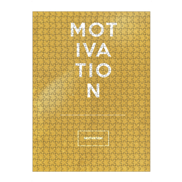 Puzzle Ravensburger "Motivation GOLD" artboxONE - Typografie - Motivation,Ziel,Erreichen,Erfolg,Geschäft,Geld,Urlaub,Glitzer,Motivierende bilder