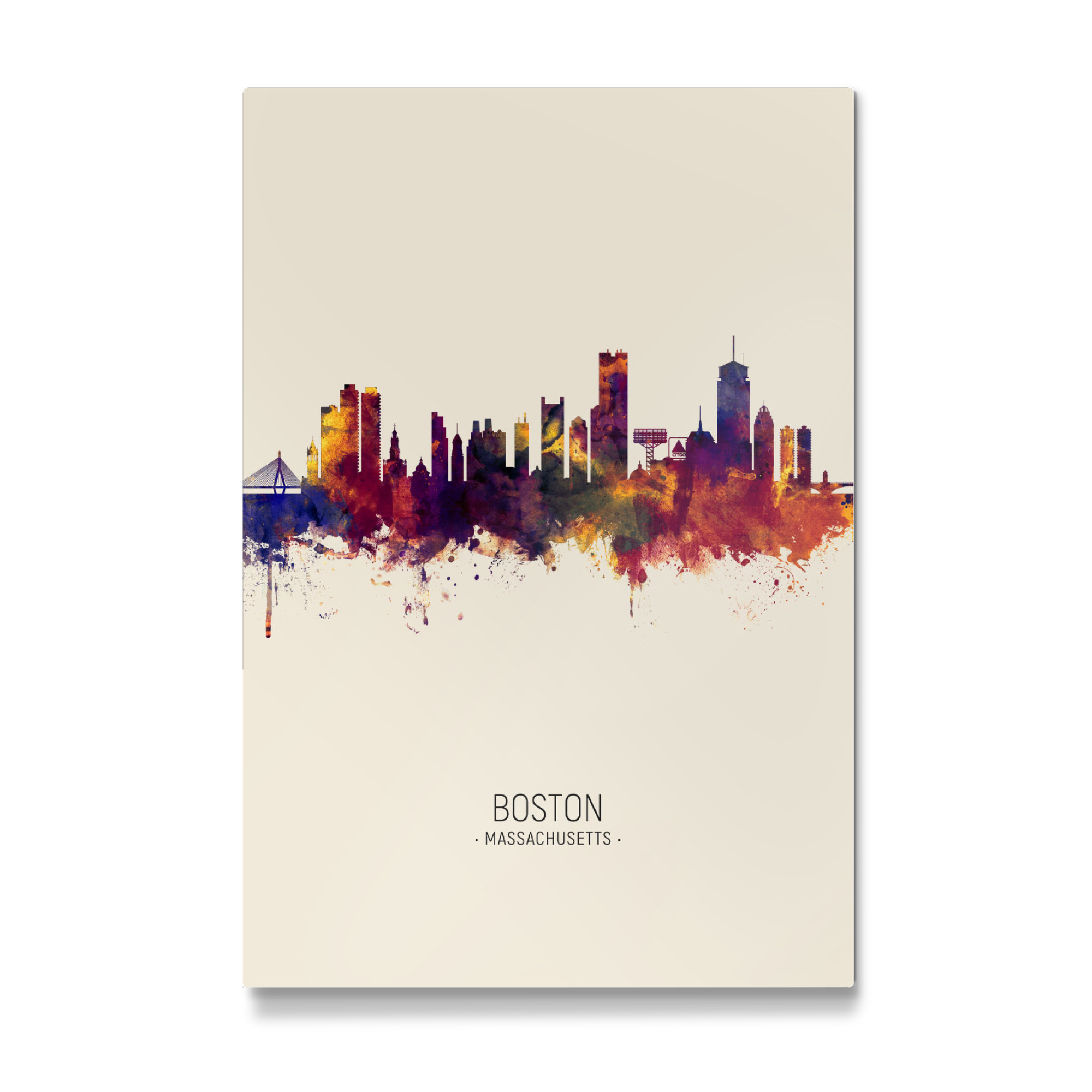 Galerie-Print "Boston Skyline Beige" 75x50 cm artboxONE