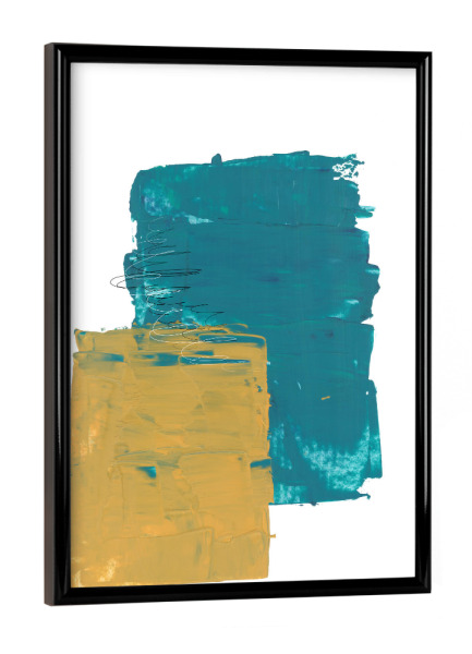 Poster mit schwarzem Rahmen "Abstrakt Squares" artboxONE - Abstrakt - Gold,Kupfer,Muster,Abstrakt,Abstract,Painting,Malerei,Kunst