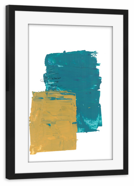 Poster mit Rahmen schwarz "Abstrakt Squares" artboxONE - Abstrakt - Gold,Kupfer,Muster,Abstrakt,Abstract,Painting,Malerei,Kunst