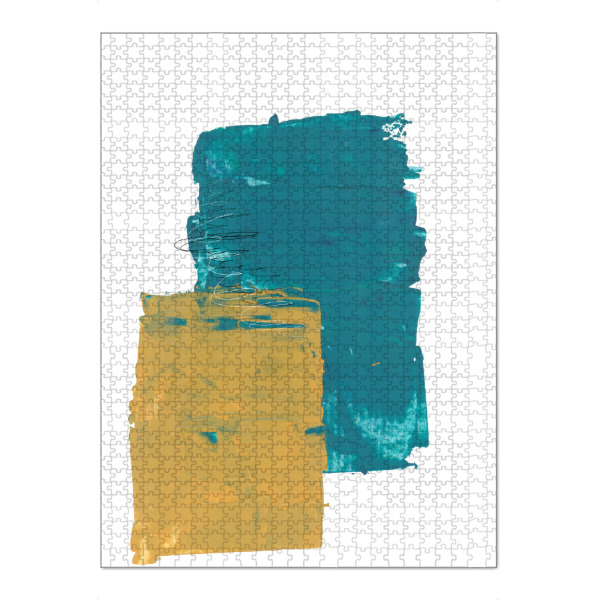 Puzzle Ravensburger "Abstrakt Squares" artboxONE - Abstrakt - Gold,Kupfer,Muster,Abstrakt,Abstract,Painting,Malerei,Kunst - Bild gold