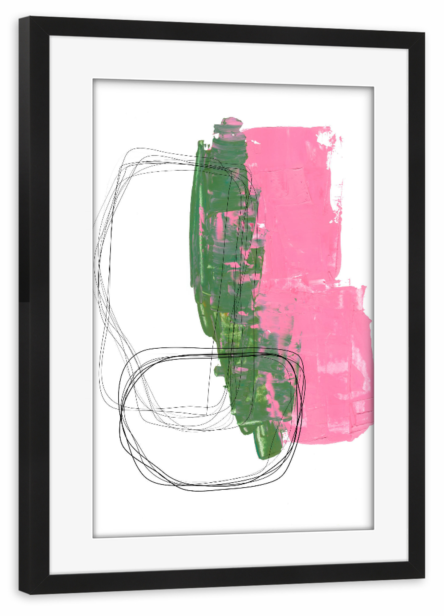 Poster mit Rahmen schwarz "Mila no.Fifteen" artboxONE - Abstrakt - Gold,Kupfer,Muster,Abstrakt,Gouache,Juno,Mila,Abstract