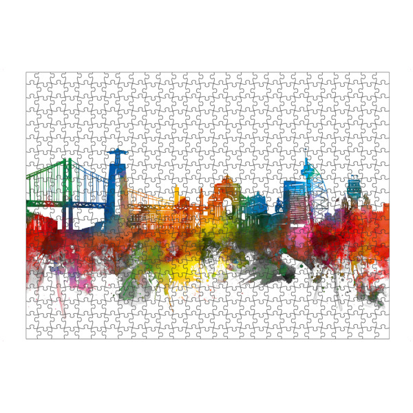 Puzzle Ravensburger "Lisbon skyline wateroclor" artboxONE - Städte,Reise,Architektur
