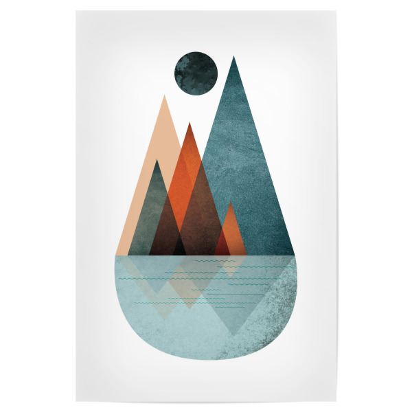 Poster 30x20 cm "Waterbasin" artboxONE - Natur,Abstrakt,Geometrie