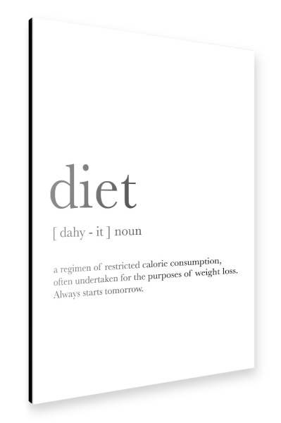 Alu-Dibond "Diet Definition" 30x20 cm artboxONE
