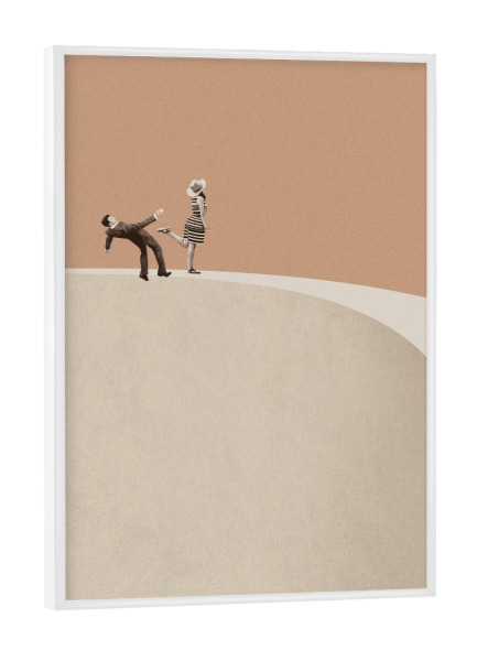 Poster mit weißem Rahmen "Get lost please" artboxONE - Lustig - Minimal,Funny,Humor,Vintage,Retro,Architecture,Geometric,Couple,Love,Breakup