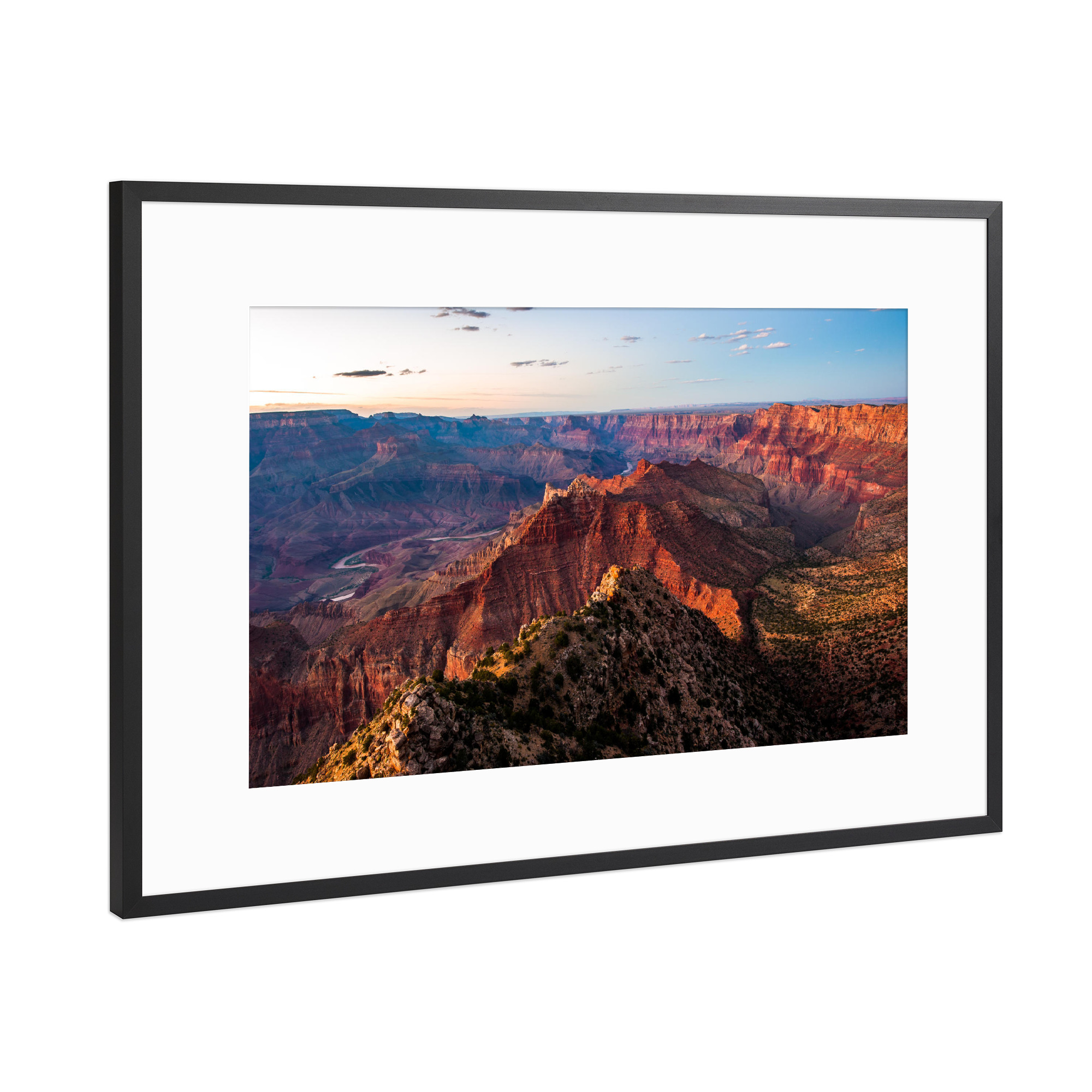 Poster mit Rahmen Schwarz (Metallic) "Grand Canyon South Rim" artboxONE - Natur