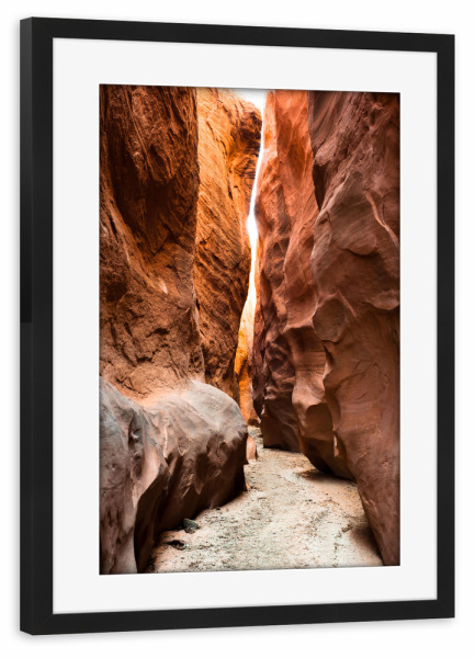 Poster mit Rahmen schwarz "Dry Wash Fork Canyon" artboxONE - Natur