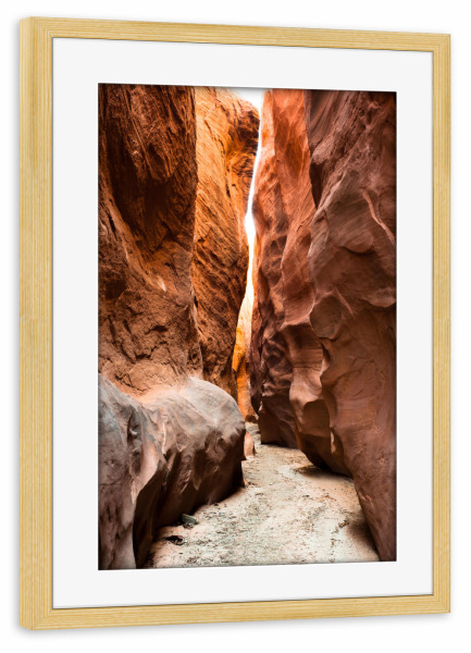Poster mit Rahmen kiefer "Dry Wash Fork Canyon" artboxONE - Natur