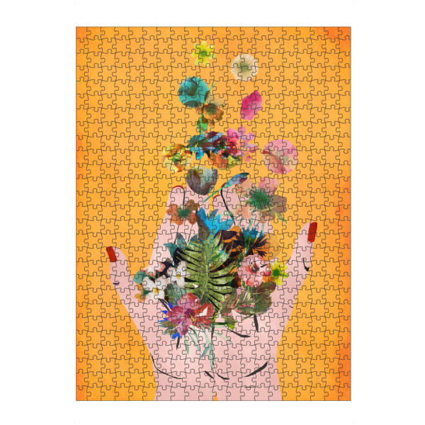 Puzzle Ravensburger "Frida`s Hands (orange)" artboxONE - Menschen