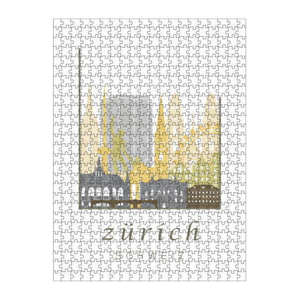 artboxONE Puzzle "Zurich skyline desert" artboxONE - Städte / Zürich,Kartografie