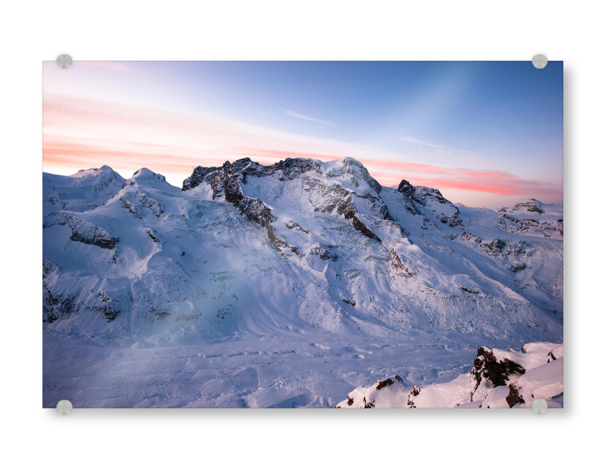 Acrylglasbild "Breithorn at sunrise" artboxONE - Natur