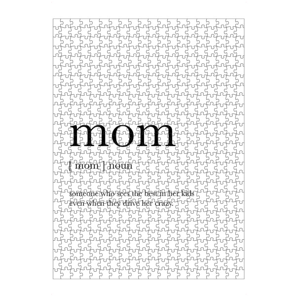 Puzzle Ravensburger "MOM Definition" artboxONE - Typografie,Schwarzweiß,Für Mama,Lustig