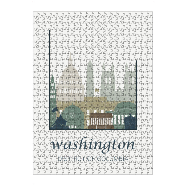 artboxONE Puzzle "Washington light blue DC skyline" artboxONE - Städte / Washington,Kartografie