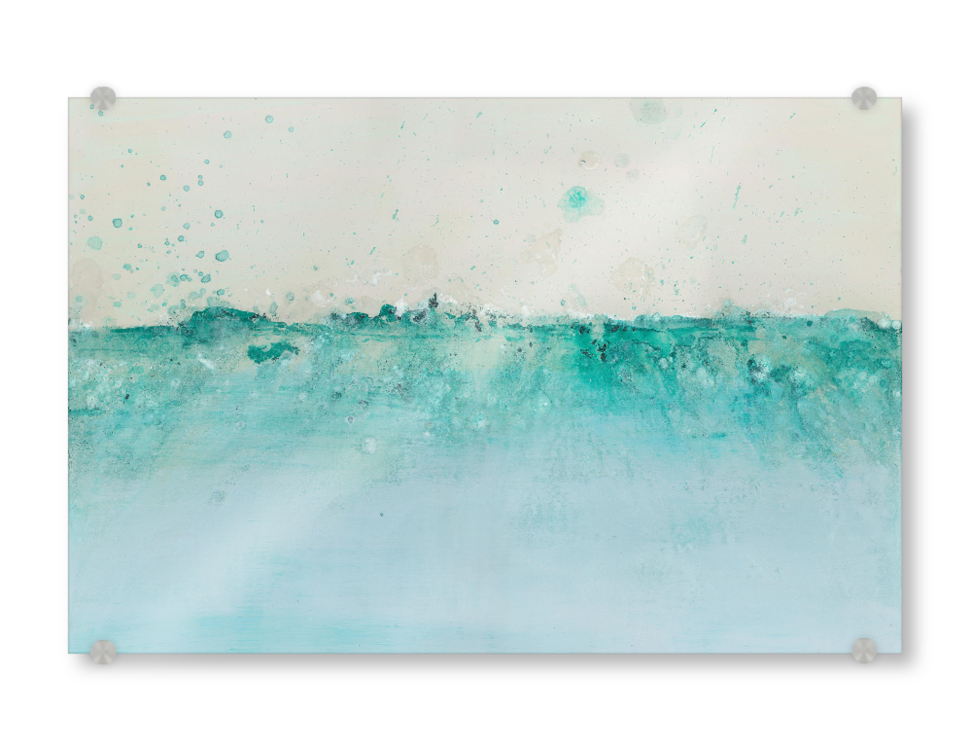 Acrylglasbild "Ægir" artboxONE - Natur,Abstrakt - Sea,Water,Ink,Minimalist,Reductivist,Calm