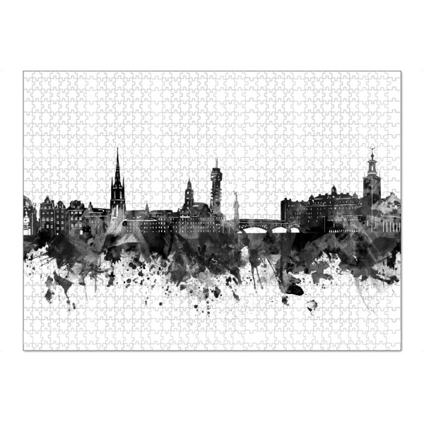 Puzzle Ravensburger "Stockholm skyline black" artboxONE - Städte,Schwarzweiß,Städte / Stockholm