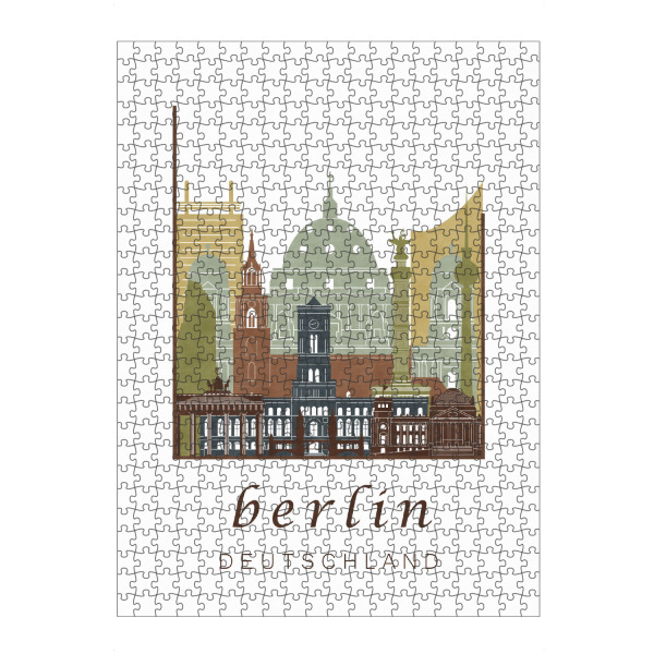 Puzzle Ravensburger "Berlin skyline light brown" artboxONE - Städte / Berlin,Kartografie