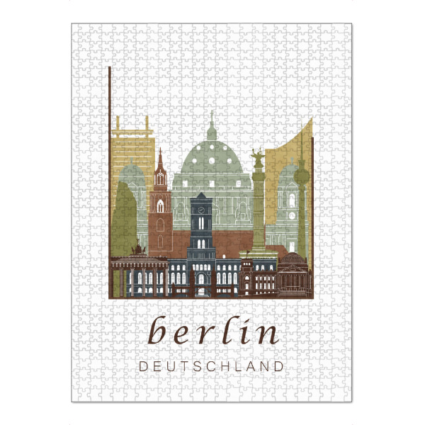 Puzzle Ravensburger "Berlin skyline light brown" artboxONE - Städte / Berlin,Kartografie