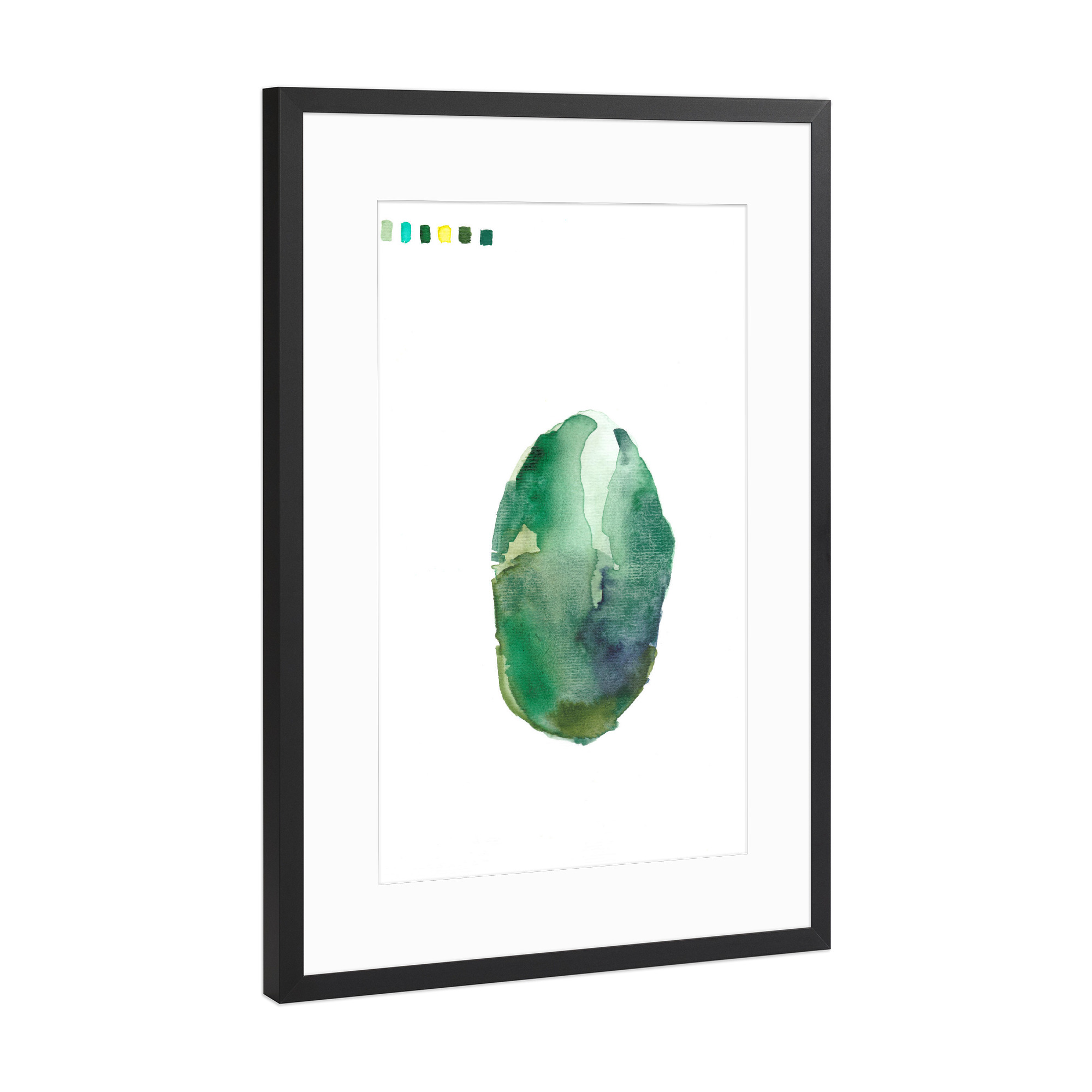 Poster mit Rahmen Schwarz (Metallic) "Cyra no.Seven" artboxONE - Abstrakt - Gold,Kupfer,Muster,Abstrakt,Wasserfarbe,Aquarell,Abstract