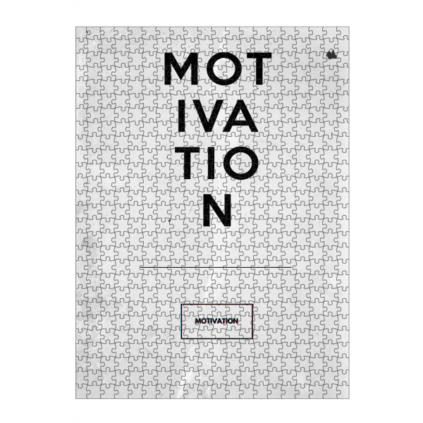 Puzzle Ravensburger "Motivation Grey" artboxONE - Typografie,Schwarzweiß - Motivation,Erfolg,Ziele,Ziel,Geschäft,Arbeiten,Hart,Leben,Good,Vibes