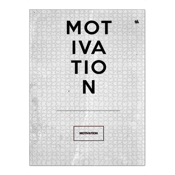 Puzzle Ravensburger "Motivation Grey" artboxONE - Typografie,Schwarzweiß - Motivation,Erfolg,Ziele,Ziel,Geschäft,Arbeiten,Hart,Leben,Good,Vibes