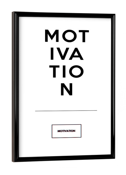 Poster mit schwarzem Rahmen "Motivation Motivation" artboxONE - Typografie,Schwarzweiß