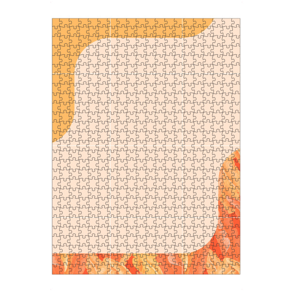 artboxONE Puzzle "Mid-Century Tropical Orange Way" artboxONE - Abstrakt - Mid-century-modern,Exotic,Tropical leaves - Bild mid-century-modern