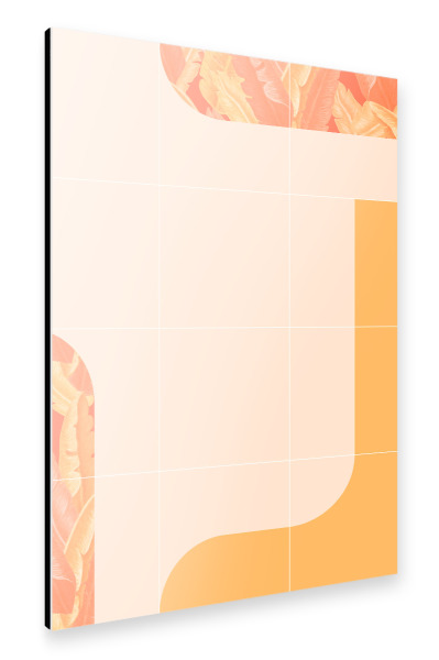 Alu-Dibond "Mid-Century Tropical Orange Mood" 30x20 cm artboxONE