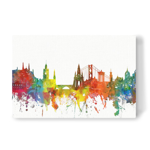 Edinburgh skyline watercolor