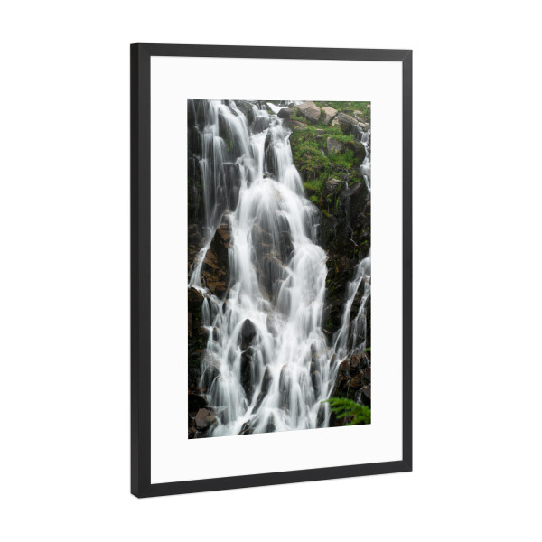 Poster mit Rahmen Schwarz (Metallic) "Myrtle Falls" artboxONE - Natur