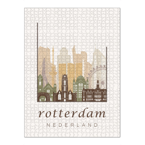 Puzzle Ravensburger "Rotterdam rustic skyline" artboxONE - Städte,Kartografie