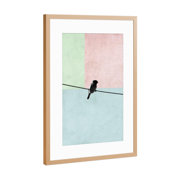 Poster mit Rahmen Kupfer "Juno season" artboxONE - Natur,Tiere,Abstrakt,Geometrie