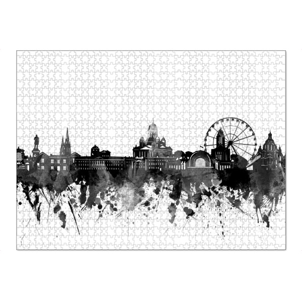 Puzzle Ravensburger "Helsinki skyline black" artboxONE - Städte,Reise,Schwarzweiß,Architektur