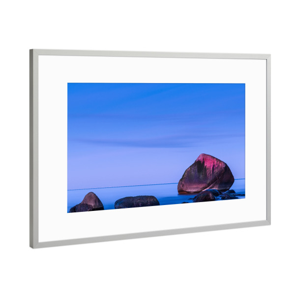 Poster mit Rahmen Silber "Baltic Rock" artboxONE - Natur