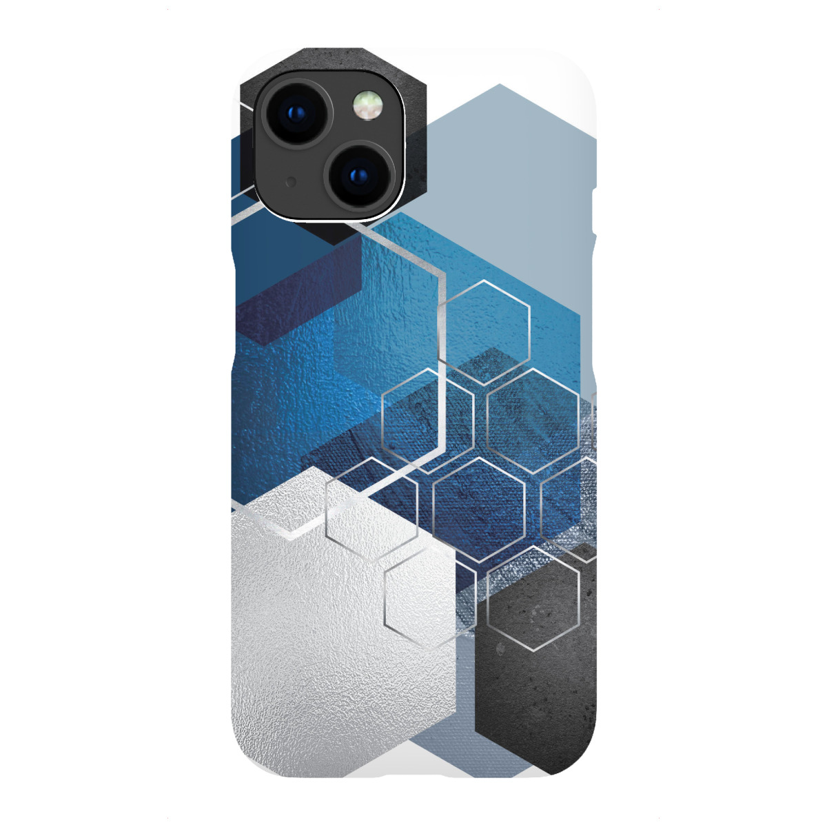 iPhone "Hexagonal Blues" Premium-Case Handyhülle artboxONE