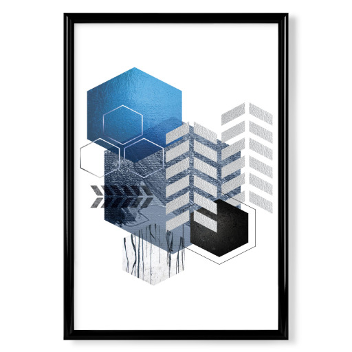 Blue and Silver Geo