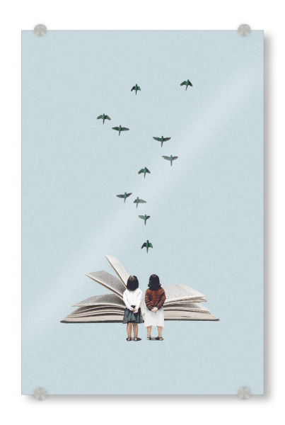 Acrylglasbild "We communicate silently" artboxONE - Fiktion