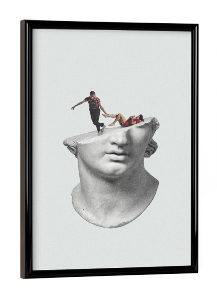 Poster mit schwarzem Rahmen "Get out of my head" artboxONE - Fiktion
