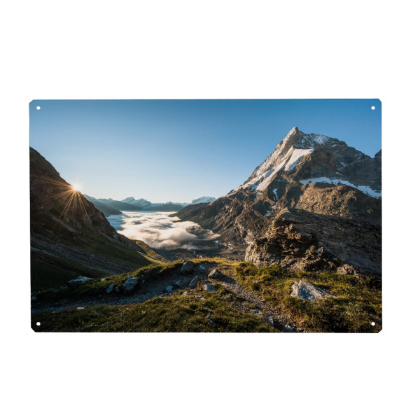 Holzbild "Matterhorn Schönbiel" artboxONE - Natur