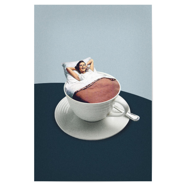 Poster 30x20 cm "Morning rituals" artboxONE - Fiktion - Coffee,Minimal,Minimalism,Minimalist,Minimalistic,Vintage,Retro,Funny,Humor,Breakfast