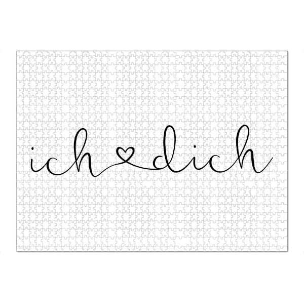 Puzzle Ravensburger "Ich liebe dich - Schreibschrift" artboxONE - Typografie,Schwarzweiß,Liebe