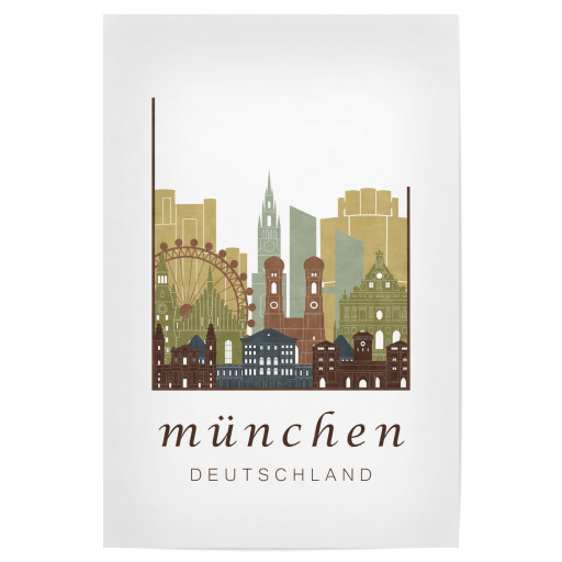 Munich skyline light brown