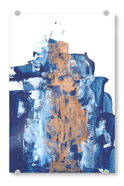 Acrylglasbild "Mila no.Two" artboxONE - Abstrakt - Gold,Kupfer,Muster,Abstrakt,Gouache,Juno,Abstrakte wandkunst