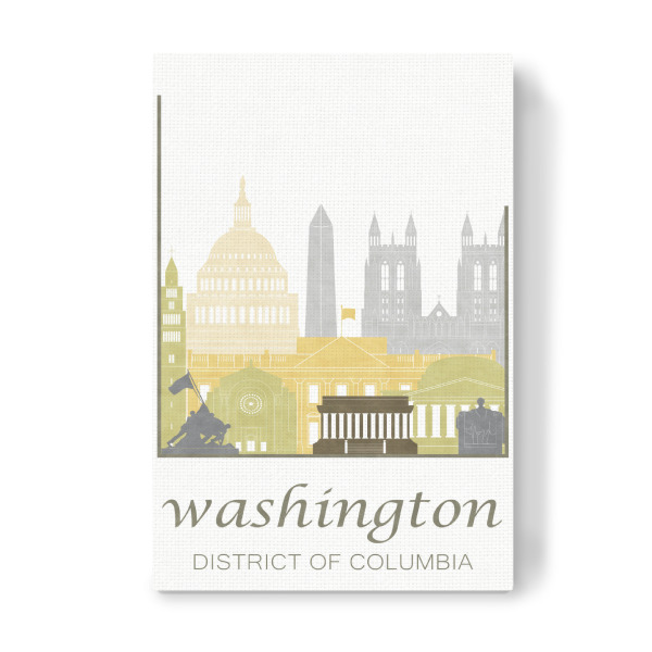 Leinwandbild "Washington DC skyline desert" artboxONE - Städte / Washington,Kartografie