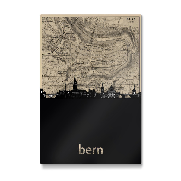 Galerie-Print "Bern skyline map" 30x20 cm artboxONE