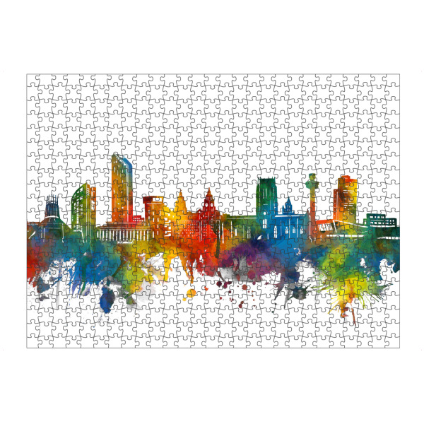 artboxONE Puzzle "Liverpool skyline watercolor" artboxONE - Städte,Reise,Architektur