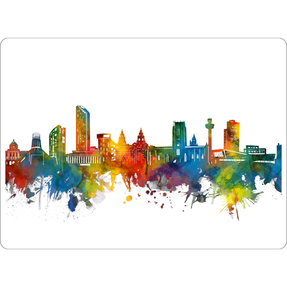 Tischset "Liverpool skyline watercolor" artboxONE - Städte,Reise,Architektur