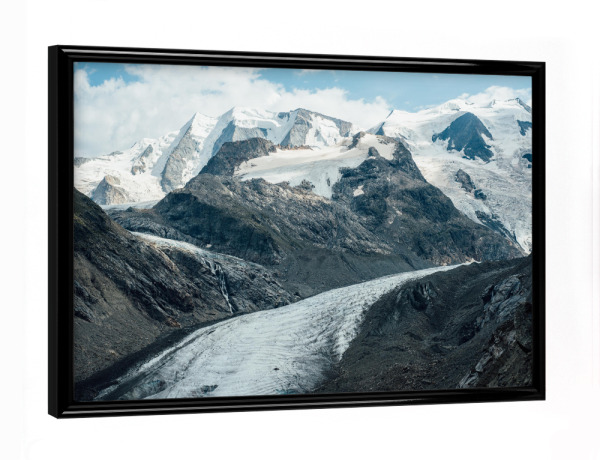 Poster mit schwarzem Rahmen "Morteratsch glacier" artboxONE - Natur