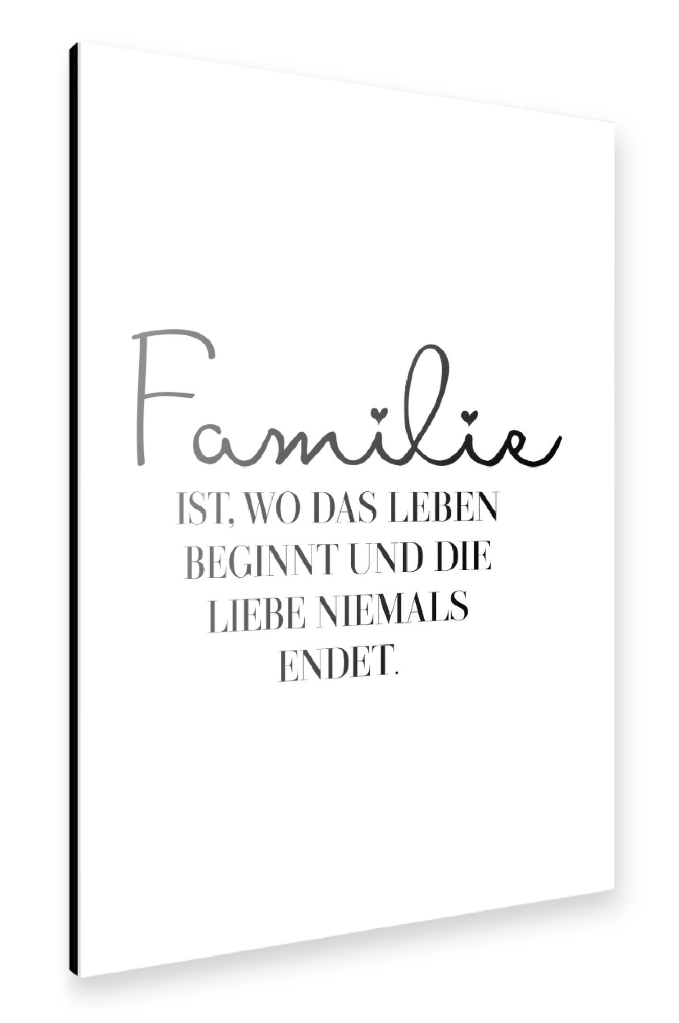 Alu-Dibond "Familie - wo das Leben beginnt" 75x50 cm artboxONE